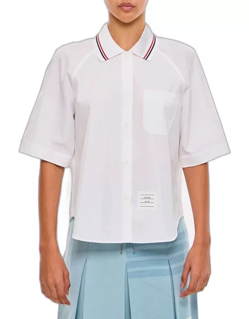 Thom Browne Box Pleat Point Collar Shirt White