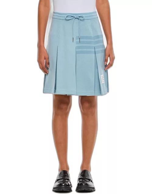 Thom Browne Box Pleat Skirt In Double Face Knit Sky blue