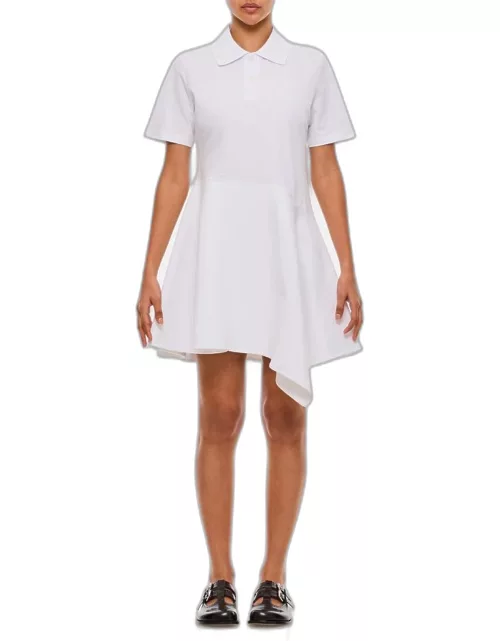 JW Anderson Asymmetric Polo Dress White
