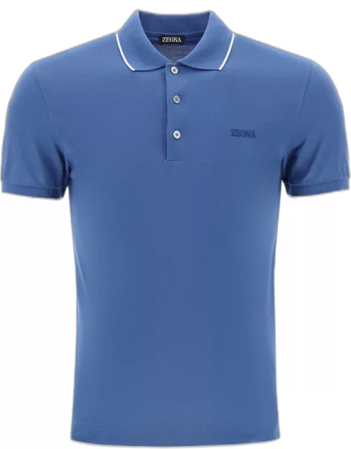 ZEGNA Slim fit polo shirt in stretch cotton