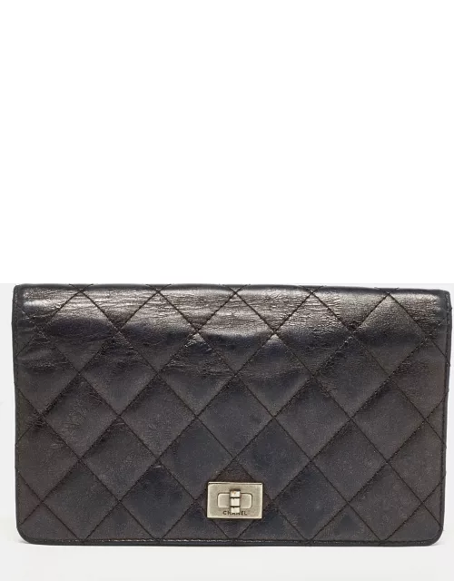 Chanel Black Quilted Leather Reissue Continental Wallet
