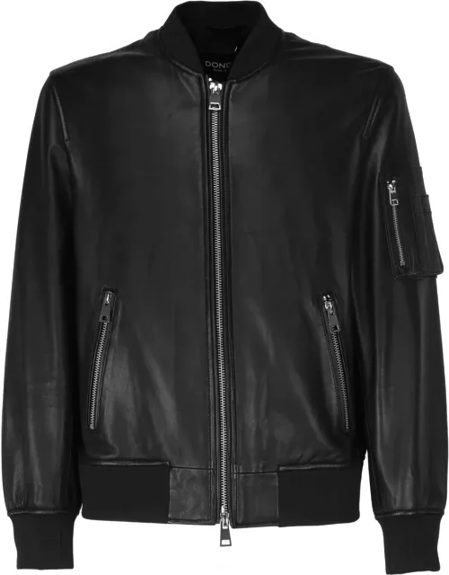 Dondup Leather Jacket With Zip