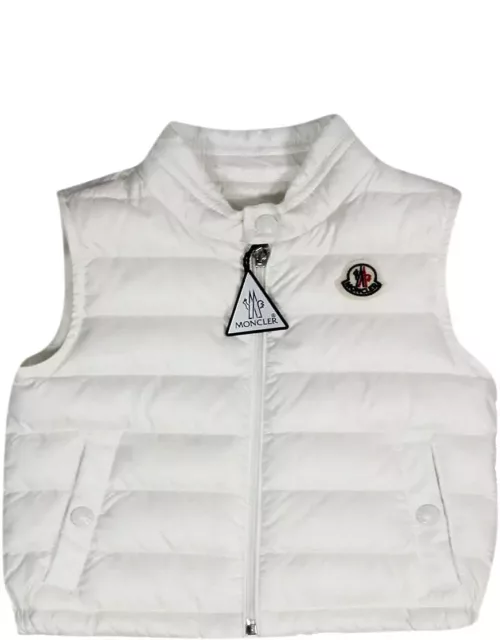 Moncler New Amaury Sleeveless Lightweight Down Jacket With Front Zip Closure And Logo