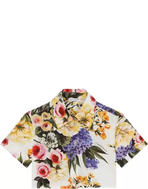 Dolce & Gabbana Poplin Shirt With Garden Print