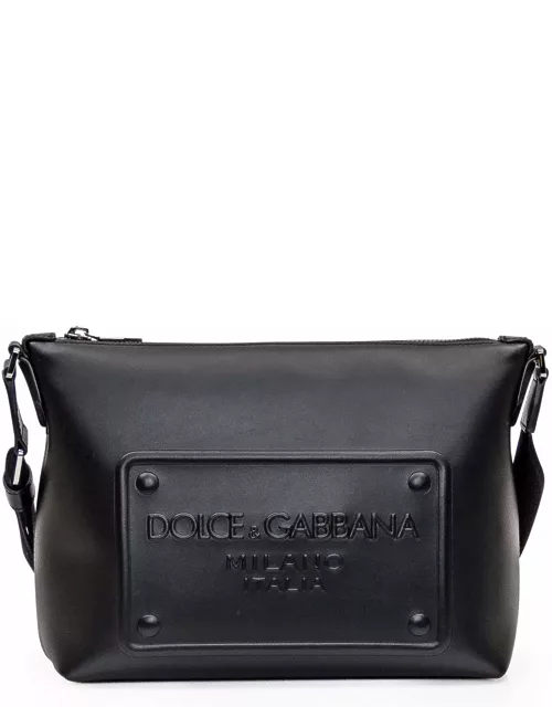 Dolce & Gabbana Leather Crossbody Bag With Debossed Logo