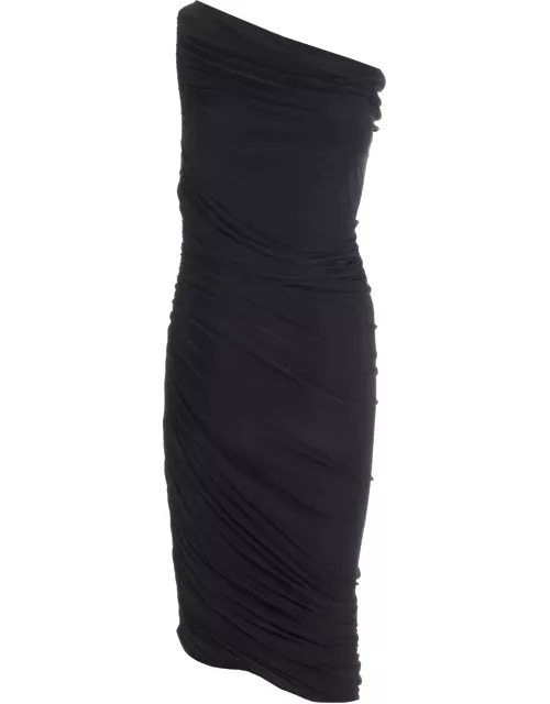 Norma Kamali Black One-shoulder diana Dress In Jersey