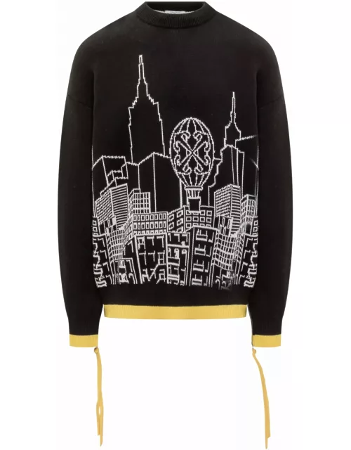 Off-White Skyline Intarsia Sweater
