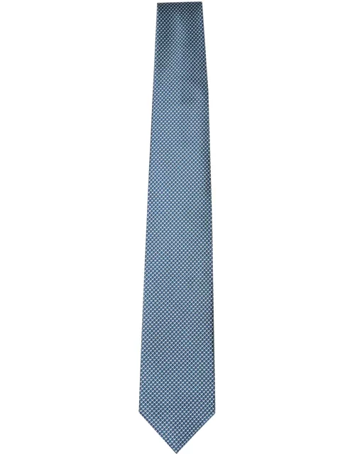 Brioni Micropattern Light Blue/white Tie