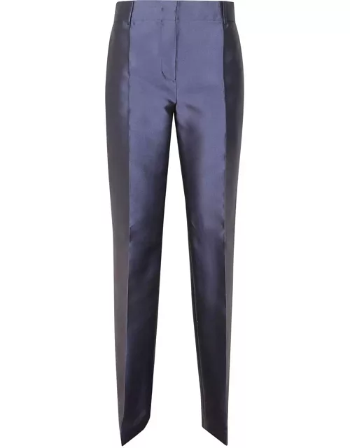 Alberta Ferretti Mikado Mid-rise Satin Tailored Trouser