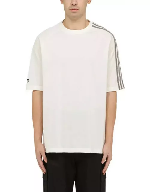 Y-3 White Crew-neck T-shirt With Logo