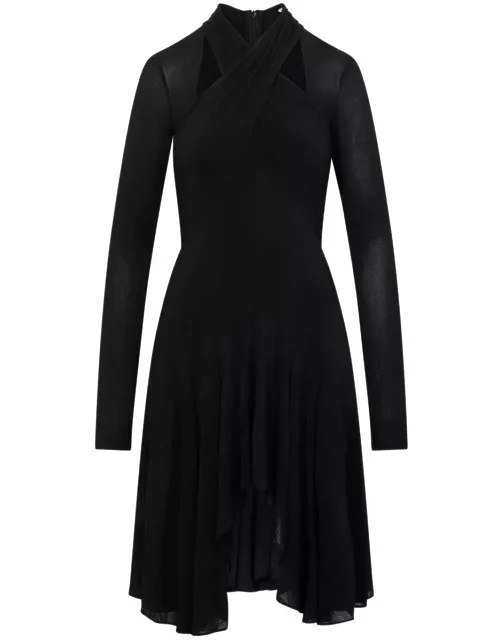 Isabel Marant Payton Cut-out Long Sleeved Asymmetric Dres