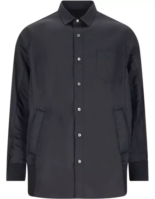 Sacai Buttoned Long-sleeved Poplin Shirt