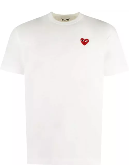 Comme des Garçons Play Heart Logo Patch Crewneck T-shirt