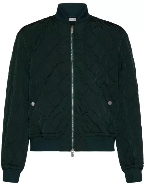 Burberry Long Sleeved Quilted Zip-up Bomber Jacket