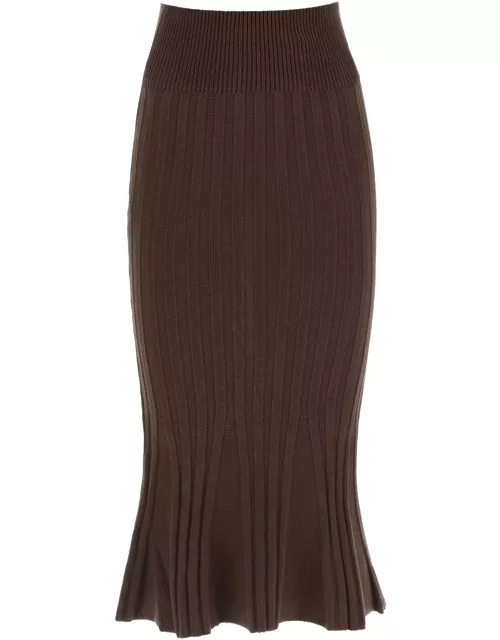 Paloma Wool Mauri Midi Skirt In Ribbed Knit