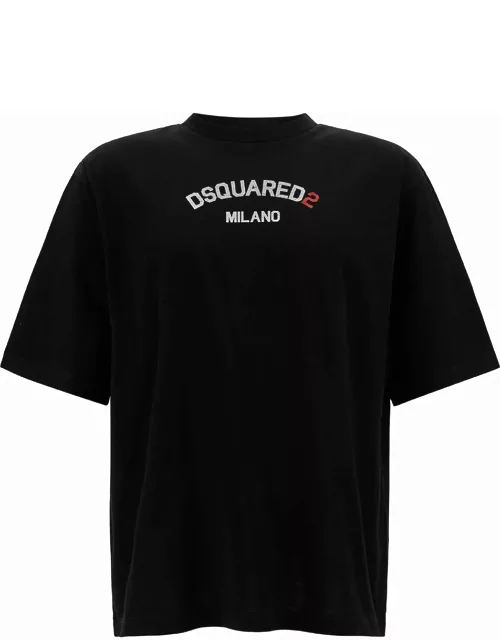 Dsquared2 Relaxed T-shirt With Logo Lettering Embroidery