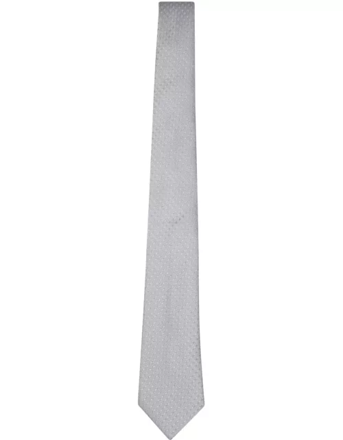 Canali Micropattern Rhombuses Grey Tie