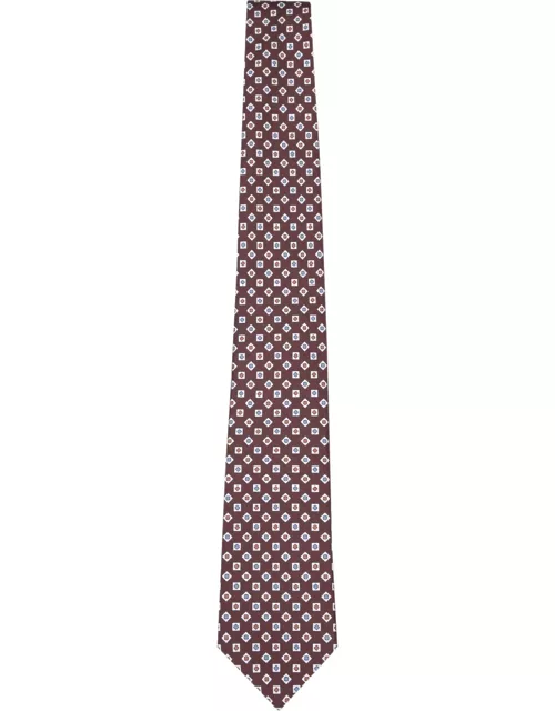 Canali Patterned Multicolor/brown Tie