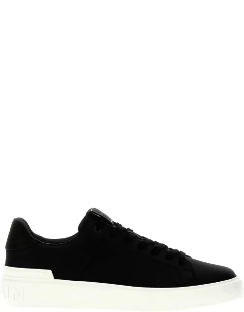 Balmain B Court Sneakers In Black Leather