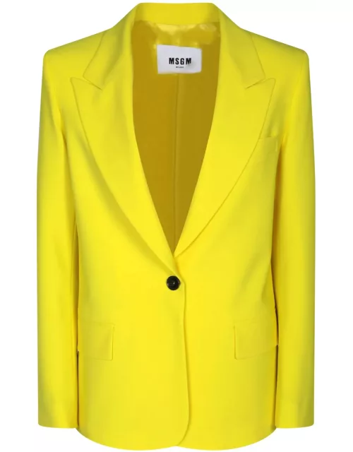 MSGM Single-breasted Yellow Jacket