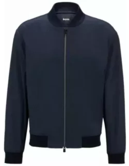 Slim-fit jacket in a linen blend- Dark Blue Men's Sport Coat