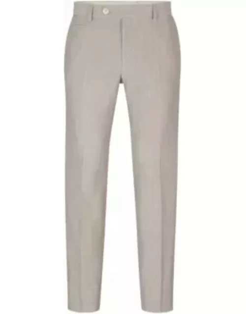 Slim-fit trousers- Beige Men's Be Your Own BOS