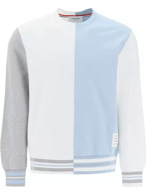 Thom Browne Funmix Colour-block Crewneck Sweatshirt