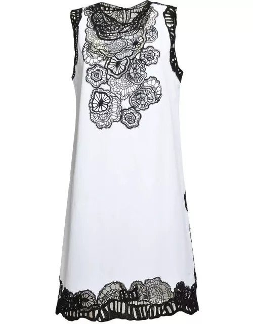 Jil Sander Lace Embroidered Sleeveless Dres