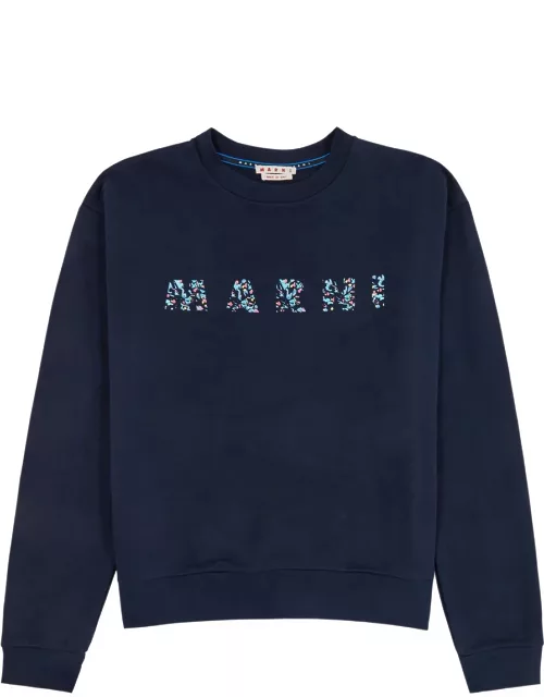 Marni Logo-print Cotton Sweatshirt - Navy - 48 (IT48 / M)