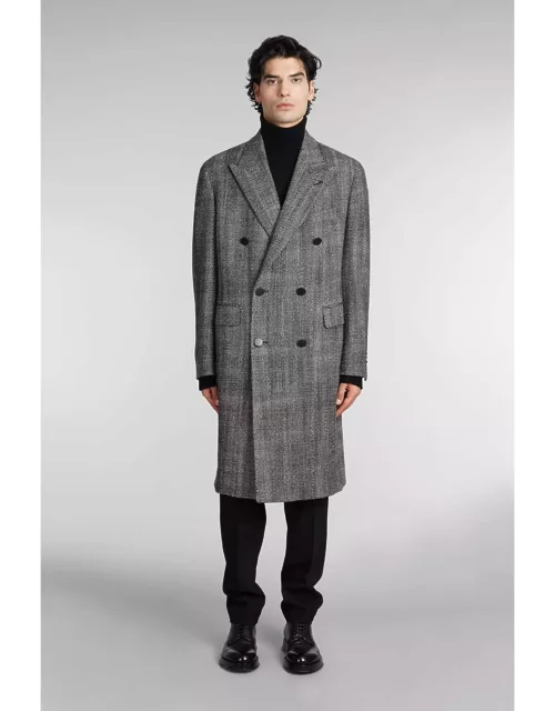Tagliatore 0205 Coat In Black Woo