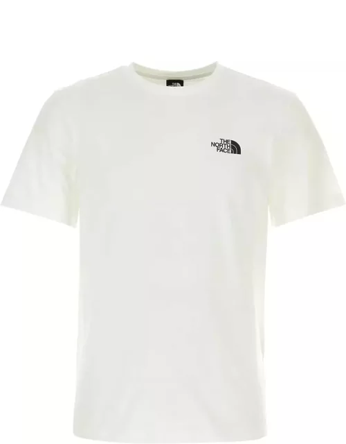 The North Face White Cotton Blend T-shirt