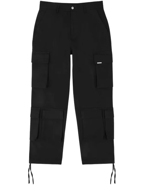 Represent Cotton Cargo Trousers - Black