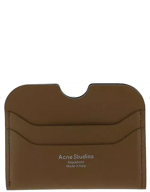 Acne Studios Logo Printed Cut-out Detailed Cardholder