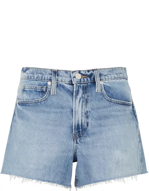 Frame Le Brigette Distressed Denim Shorts - Light Blue - 24 (W24 / UK6 / XS)
