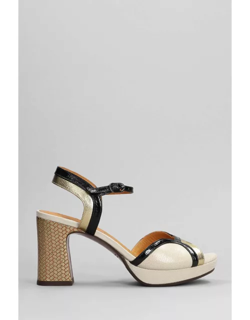 Chie Mihara Keny Sandals In Beige Leather
