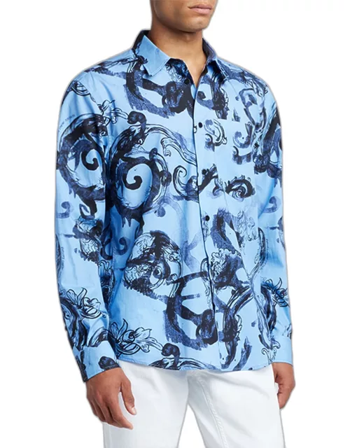Men's Watercolor Baroque Dress Shirt