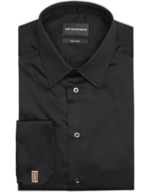 Men's Cotton-Stretch French Cuff Dress Shirt