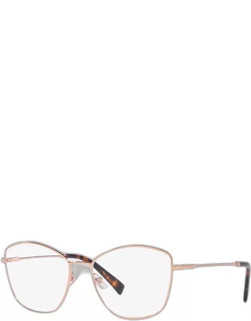 Rose Gold Steel & Plastic Butterfly Optical Glasse