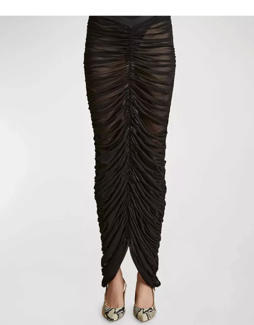 Laure Ruched Pencil Skirt