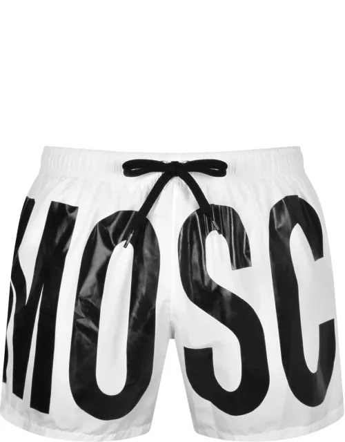 Moschino Logo Swim Shorts White