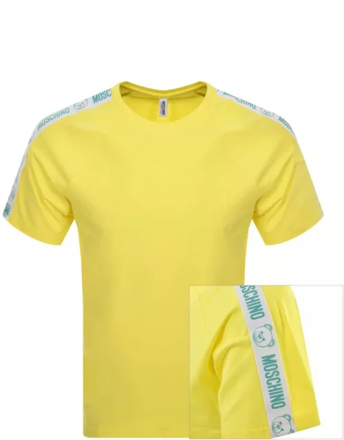 Moschino Taped Logo T Shirt Yellow