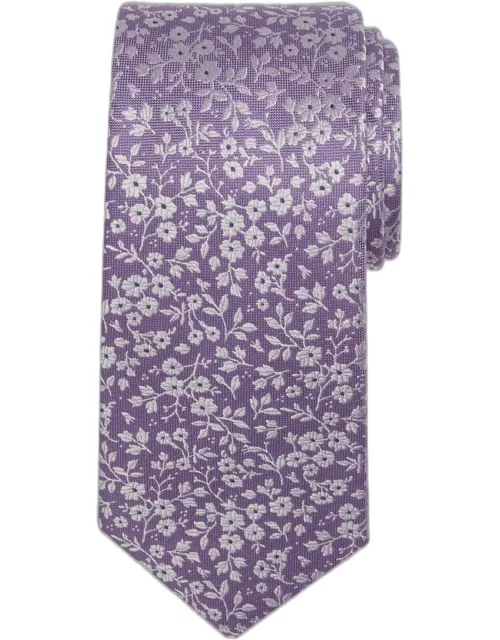 JoS. A. Bank Men's Traveler Collection Shadow Floral Tie - Long, Purple, LONG
