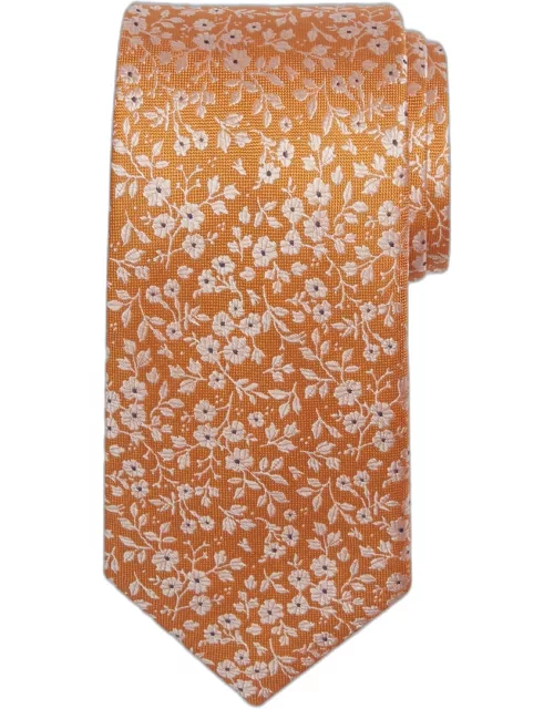 JoS. A. Bank Men's Traveler Collection Shadow Floral Tie - Long, Orange, LONG