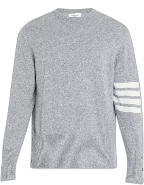 Men's Striped-Sleeve Cashmere Sweater