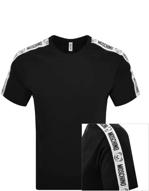 Moschino Taped Logo T Shirt Black