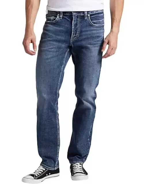 Silver Jeans Men's Eddie Athletic Fit Tapered Jeans Medium Wash