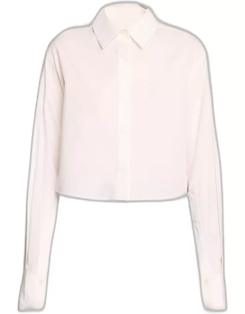 Renata Cropped Button-Front Shirt