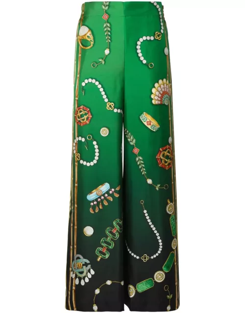 Casablanca Green Silk Trouser