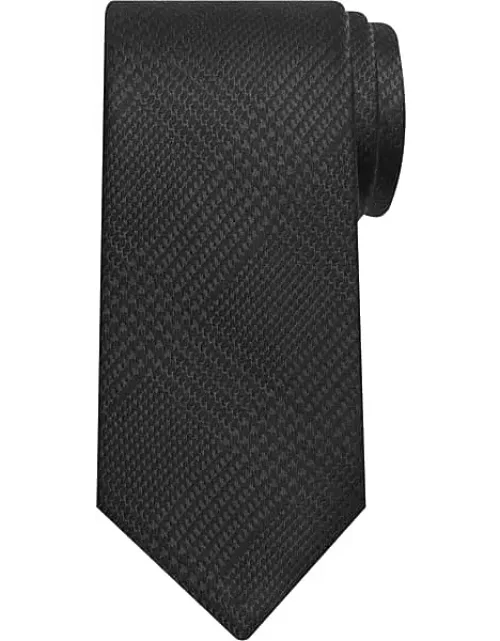 Pronto Uomo Men's Narrow Plaid Tie Black