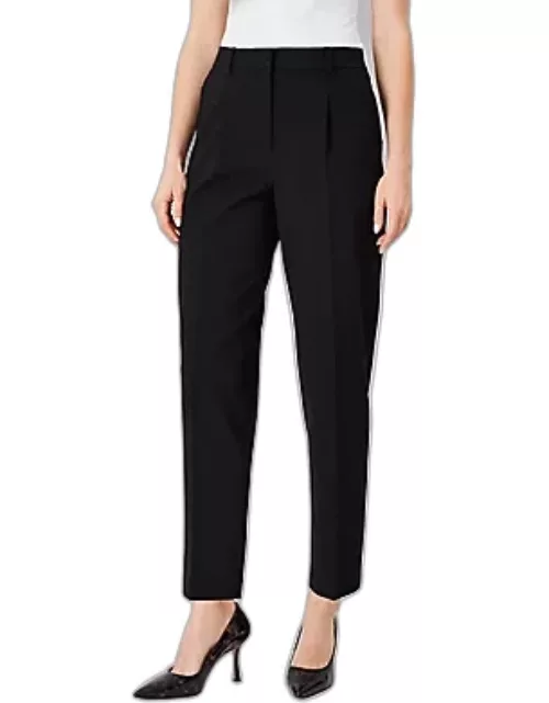 Ann Taylor The High Rise Pleated Taper Pant in Seasonless Stretch